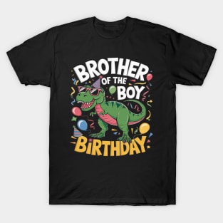 Brother of the Birthday Boy T-Rex Dinosaur Birthday Party T-Shirt